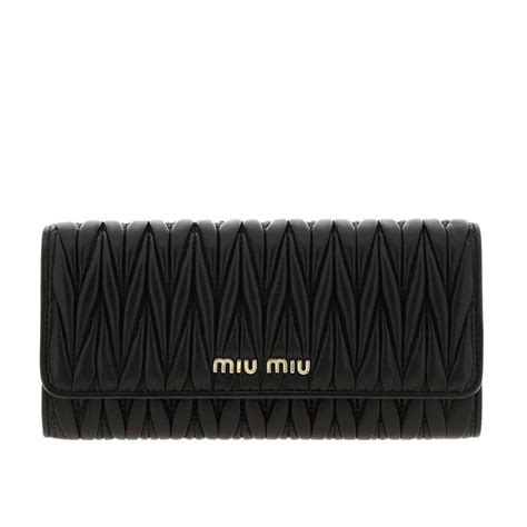 miu miu black bow logo wallet|miu michael wallet.